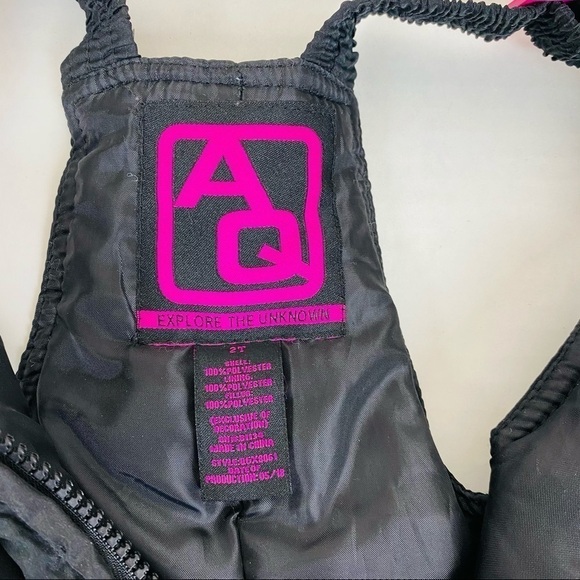 Artic Quest Black W/ Heart Detail Snow Bibs Size 2 - Picture 7 of 7